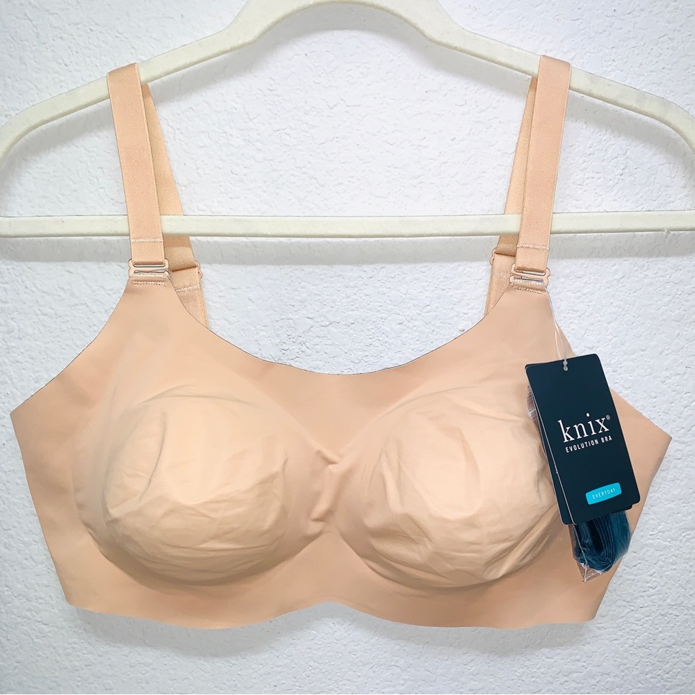 KNIX Padded Evolution Bra Thin Strap Reversible - Beige Grey